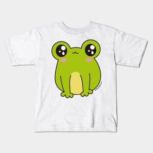 cute frog, kawaii frog cartoon Kids T-Shirt